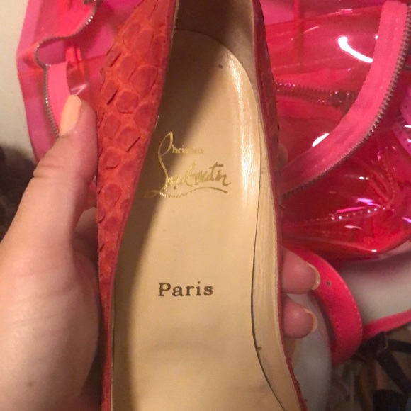 Red Python Louboutins - Picture 3 of 4